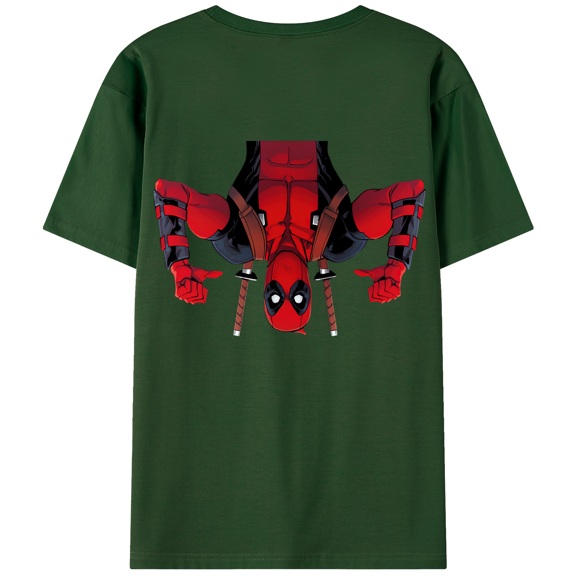 （画像用） Deadpool デッドプール 綿100％半袖Tシャツ（背面プリント）